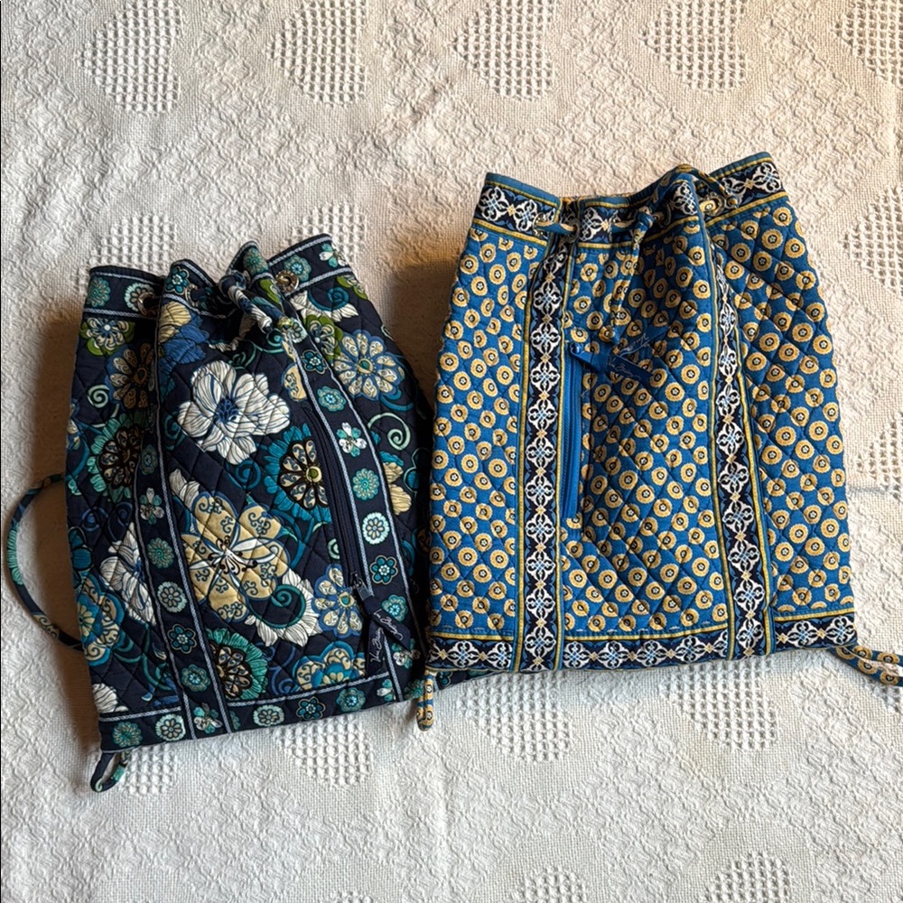 Vera Bradley Floral and Geometric Drawstring Bags